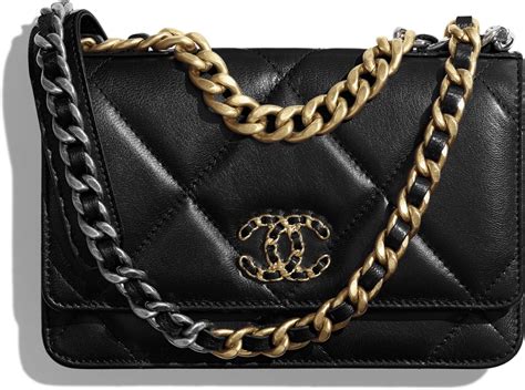 chanel 19 flap wallet on chain|Chanel wallet on chain details.